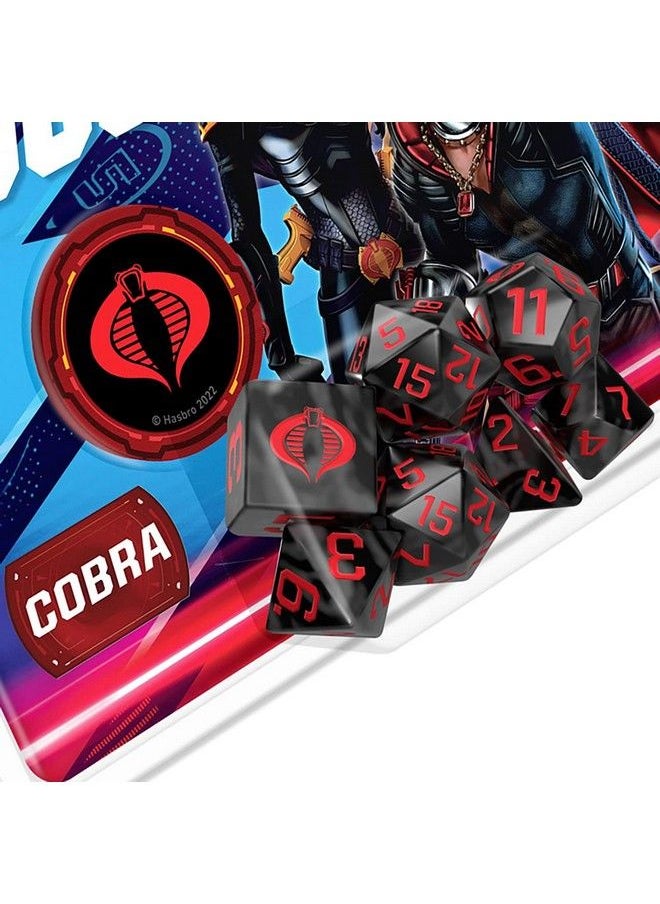 G.I. Joe Roleplaying Game: Cobra Dice Set 8 Piece (7 Dice 1 D2 Coin) Renegade Rpg Accessory