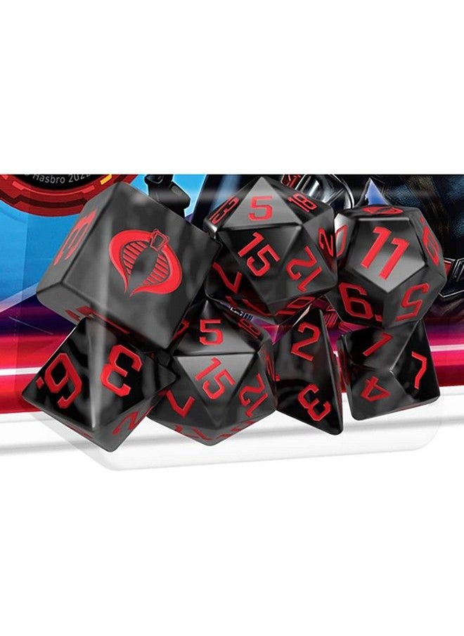G.I. Joe Roleplaying Game: Cobra Dice Set 8 Piece (7 Dice 1 D2 Coin) Renegade Rpg Accessory