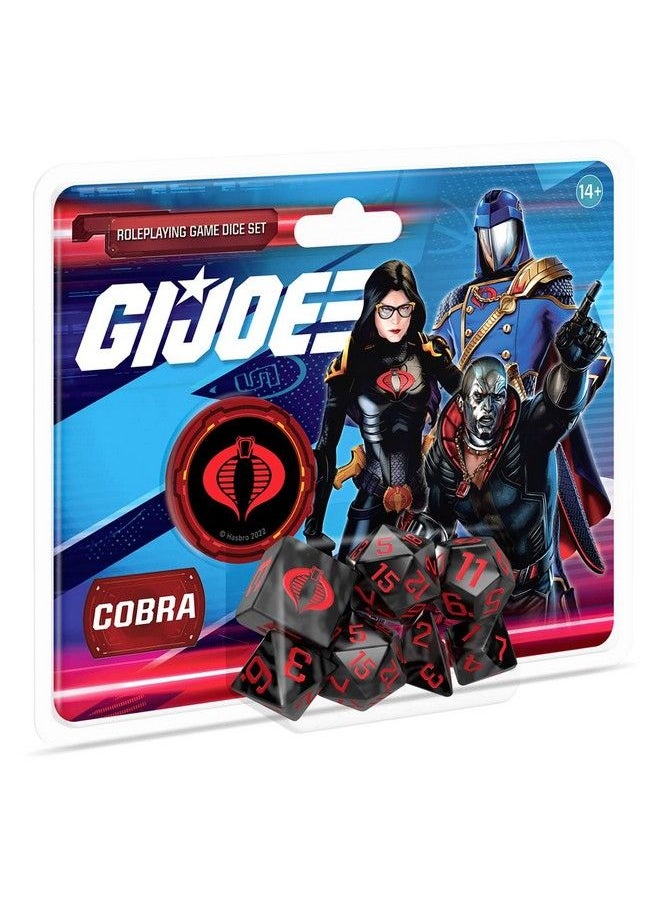 G.I. Joe Roleplaying Game: Cobra Dice Set 8 Piece (7 Dice 1 D2 Coin) Renegade Rpg Accessory
