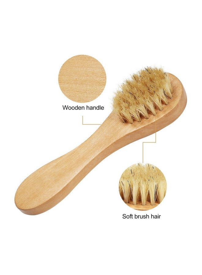 ZJchao 4Pcs Facial Cleansing Brush Deep Peeling Exfoliator Face & Body Brushgrass Wood Handle With Boar Bristles For Daily Cleansing Smooth Radiant Skin Lymphatic Drainage - Image 5