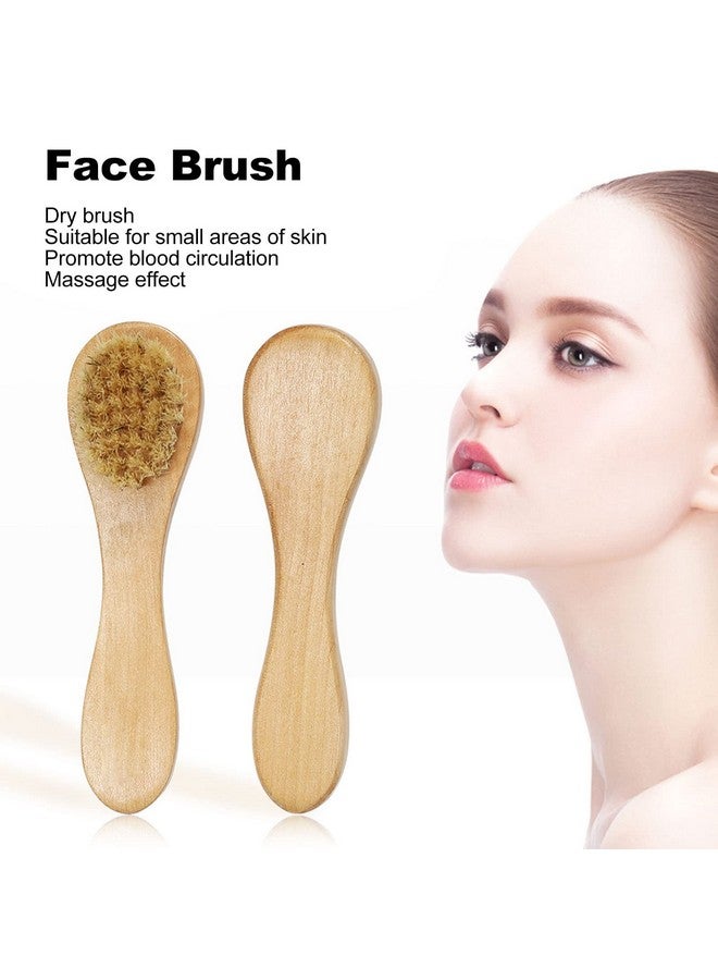 ZJchao 4Pcs Facial Cleansing Brush Deep Peeling Exfoliator Face & Body Brushgrass Wood Handle With Boar Bristles For Daily Cleansing Smooth Radiant Skin Lymphatic Drainage - Image 4