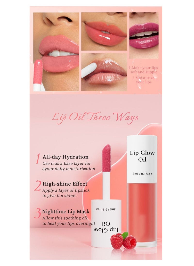 HelloKiss Raspberry Lip Glow Oil | Korean Lip Oil To Soothe Dry Lips | Skincare, Vegan, Cruelty-free, PETA Certified, Paraben-free, Mineral-Oil free - Image 5