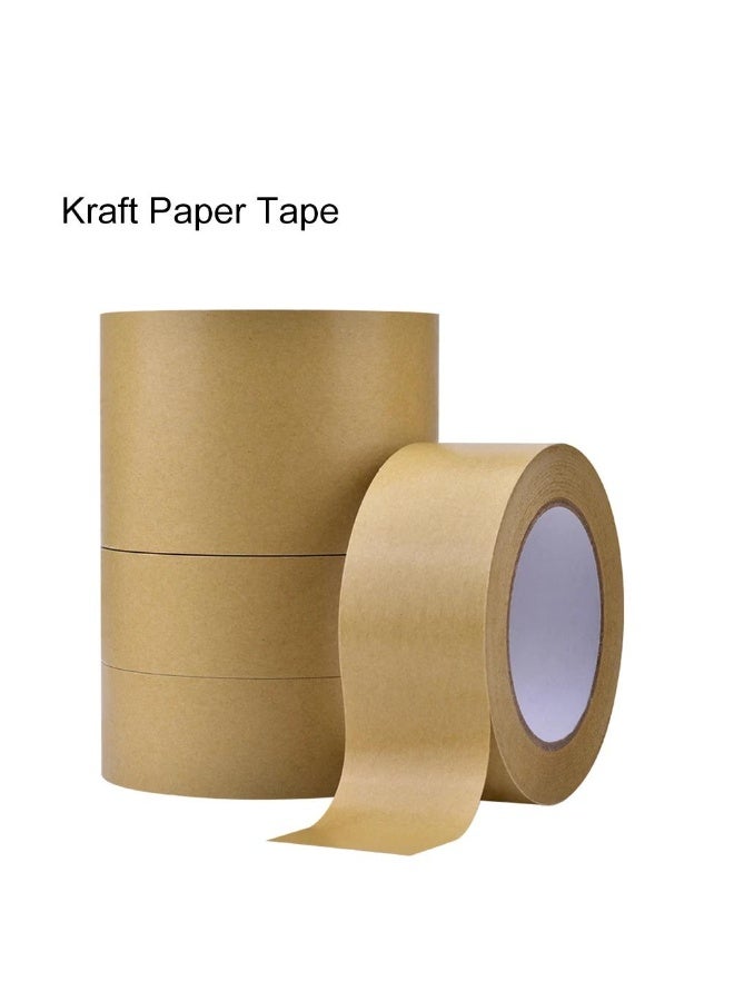 adamx Eco-Friendly Kraft Paper Tape 20-Meter Roll – Strong Self-Adhesive Brown Packaging Tape – Heavy-Duty Paper Tape for Box Sealing, Framing, Mounting, and Arts & Crafts - Image 1