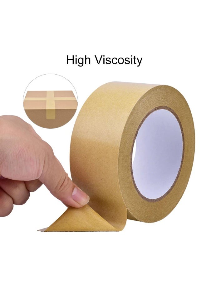 adamx Eco-Friendly Kraft Paper Tape 20-Meter Roll – Strong Self-Adhesive Brown Packaging Tape – Heavy-Duty Paper Tape for Box Sealing, Framing, Mounting, and Arts & Crafts - Image 3