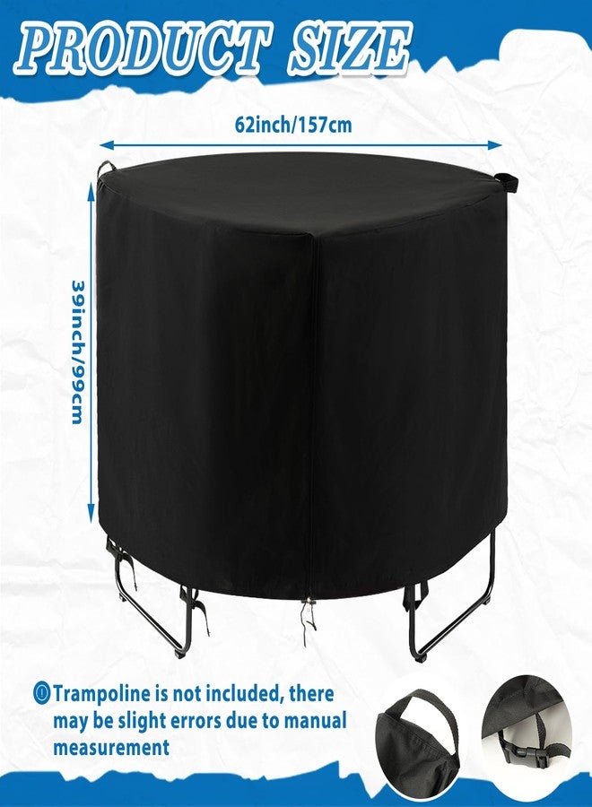 Newwiee Trampoline Cover for 55 or 60 Trampolines, 600d Heavy-Duty Oxford Fabric, Waterproof, Windproof and UV Resistant, Outdoor Jumping Bed Covers with Handle(60 Trampoline Cover) - Image 2