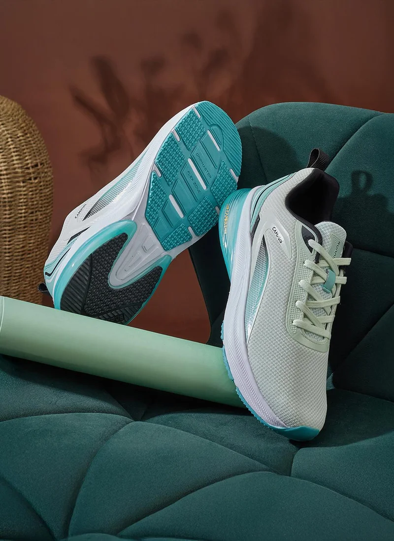 كامبس Men Bonus Memory Sublimation Insole Lace-Up Running Shoes-Green