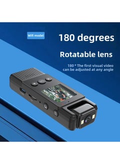 Generic Driving Recorder 4k Sports Camera Video Recording Integrated Motorcycle Riding Recorder 360 Panoramic Camera-Body Color: Lens 180°Rotate + Real-time Preview Viewing - Official Standard Configuration + 64g Memory  - Image 2