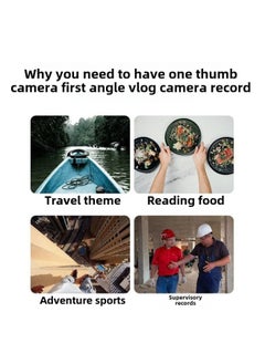 Generic Driving Recorder 4k Sports Camera Video Recording Integrated Motorcycle Riding Recorder 360 Panoramic Camera-Body Color: Lens 180°Rotate + Real-time Preview Viewing - Official Standard Configuration + 64g Memory  - Image 3