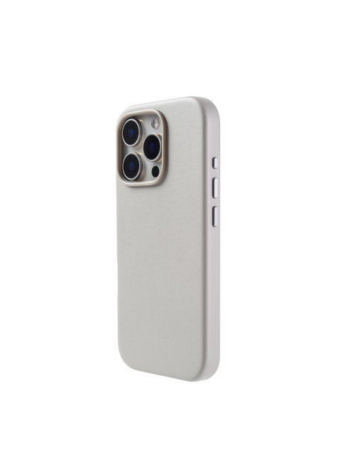 For Apple For Iphone16 Leather Mobile Phone Case Magnetic Suction 16promax All-inclusive Original Official Website Protective Case Plus-Color:Light Gray [genuine Leather Without Logo]-Applicable Models:For Iphone16promax [ai Touch Camera Button + Strong Magnetic Magsafe + Installation Animation + Original Box Packaging]