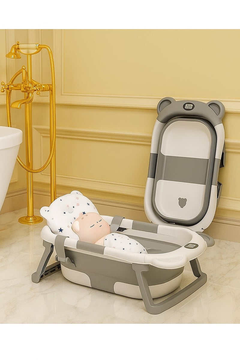 Baby Bathtub with Thermometer and Drain Hole for Newborn to Toddler up to 40 months - Image 3