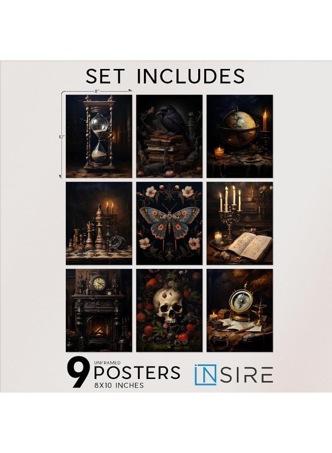 Insire Dark Academia Wall Art, Gothic Art, Goth Art, Goth Wall Art, Gothic Wall Art, Dark Wall Art, Dark Art, Gothic Posters, Goth Posters, Dark Academia Prints, Witchy Art - Unframed - Image 2