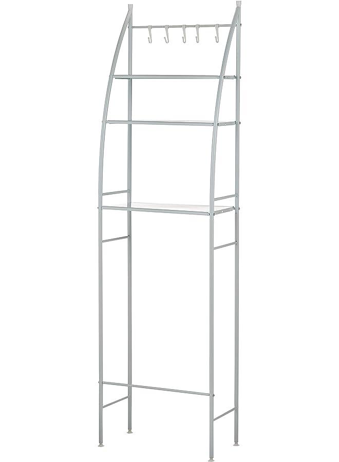 Raxoom Steel Shelf Bathroom Space Saver, 3-Tier Toilet Towel Storage Rack Holder Over The Bathroom Toilet Shelf Organizer - Image 1