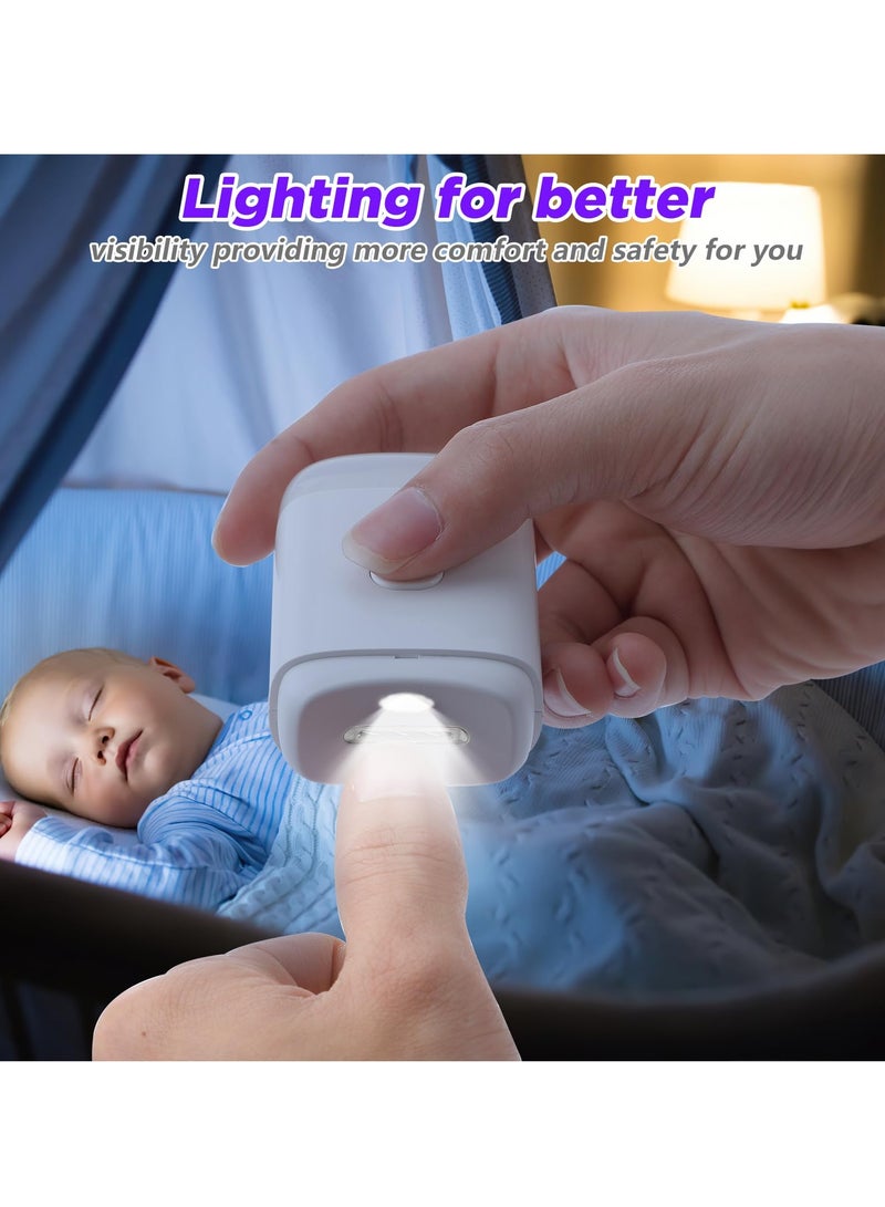 Captaintech Electric Nail Clipper and Trimmer with Light and Nail Scrap Storage - 2-in-1 Automatic Fingernail Cutter and File for Babies, Kids, and Adults. - Image 2