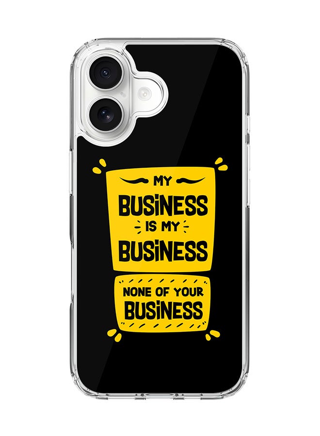 Stylizedd Classic Clear MagSafe Case for iPhone 17 , Hybrid Soft Case Flexible Edges Anti Drop TPU PC Gel Thin Transparent Cover [ Designed for iPhone 17 ] - My business