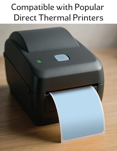 Blank Labels 4" X 6" Thermal Transfer Roll Labels, 290 BLUE | 3" Cores with Perfs Easy Tear| Matte White, Made in USA - Printer With Ribbon Needed | 250 Labels per Roll | 16 Rolls | 4,000 Label - Image 2