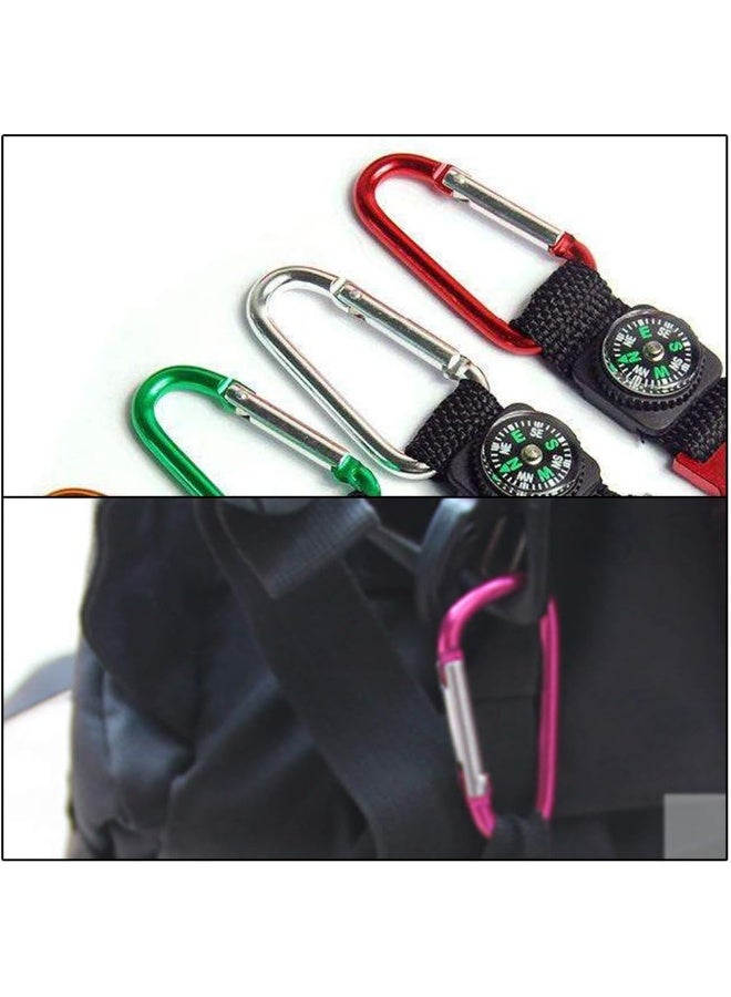 WODE Shop 40 Pieces Locking Carabiner, D-Shaped Carabiner Aluminum Keychain Clip Hook for Camping Hiking (5 Colors) - Image 4