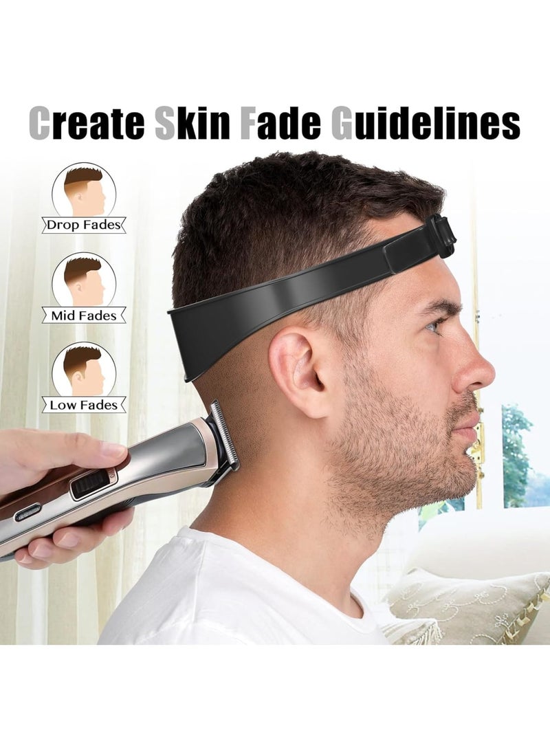 SOLARAE Neckline Shaving Template and Hair Trimming Guide, Barber Style DIY Hands-Free Cut Trim and Shave Use for Straight Lines, Non-Slip Skin Safe Silicone, Easy Use Tool Soft Portable (Black) - Image 3