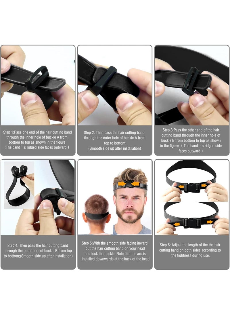 SOLARAE Neckline Shaving Template and Hair Trimming Guide, Barber Style DIY Hands-Free Cut Trim and Shave Use for Straight Lines, Non-Slip Skin Safe Silicone, Easy Use Tool Soft Portable (Black) - Image 4