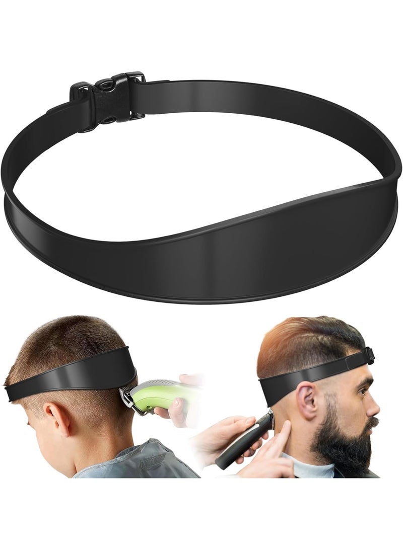 SOLARAE Neckline Shaving Template and Hair Trimming Guide, Barber Style DIY Hands-Free Cut Trim and Shave Use for Straight Lines, Non-Slip Skin Safe Silicone, Easy Use Tool Soft Portable (Black) - Image 1