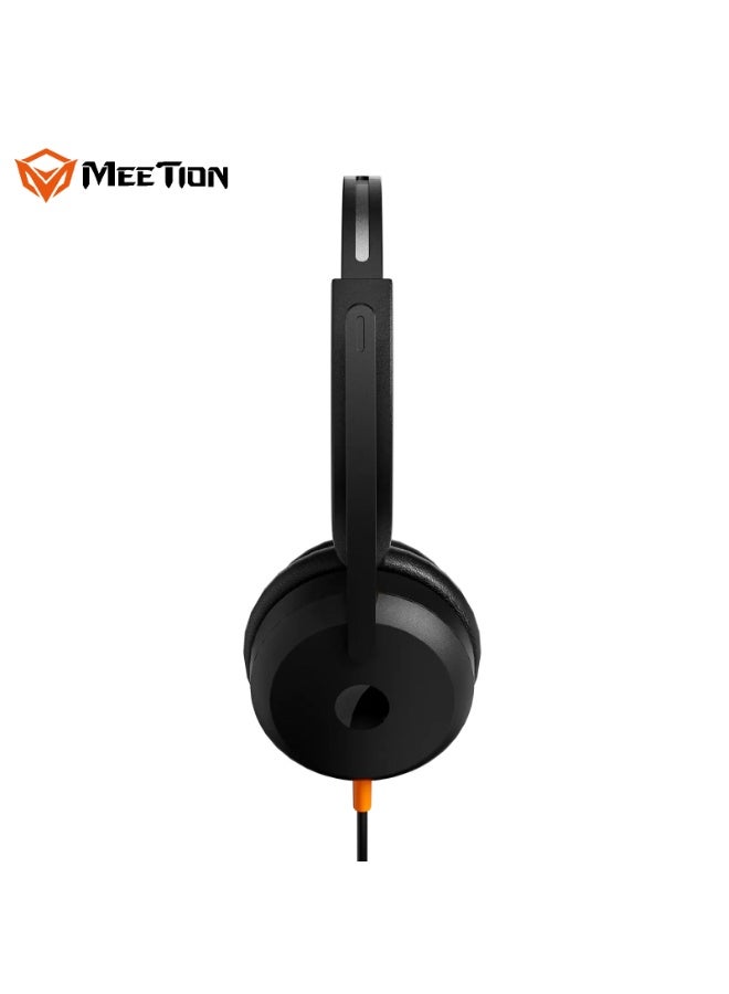 MEETION ENC USB Office Headset HP005U Plug & Play USB Connectivity 40mm Driver Flexible Microphone ENC Technology - Image 4