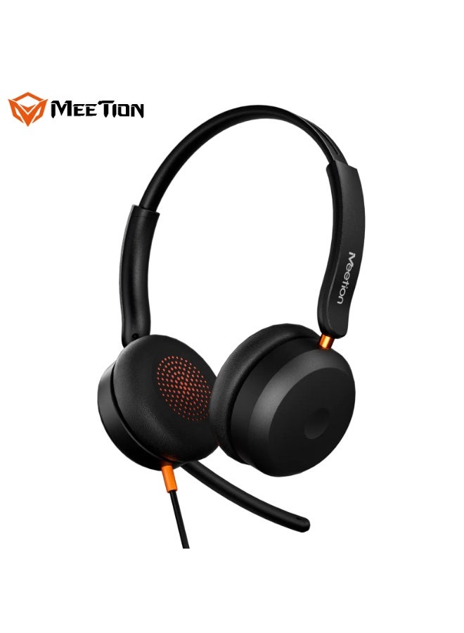 MEETION ENC USB Office Headset HP005U Plug & Play USB Connectivity 40mm Driver Flexible Microphone ENC Technology - Image 3