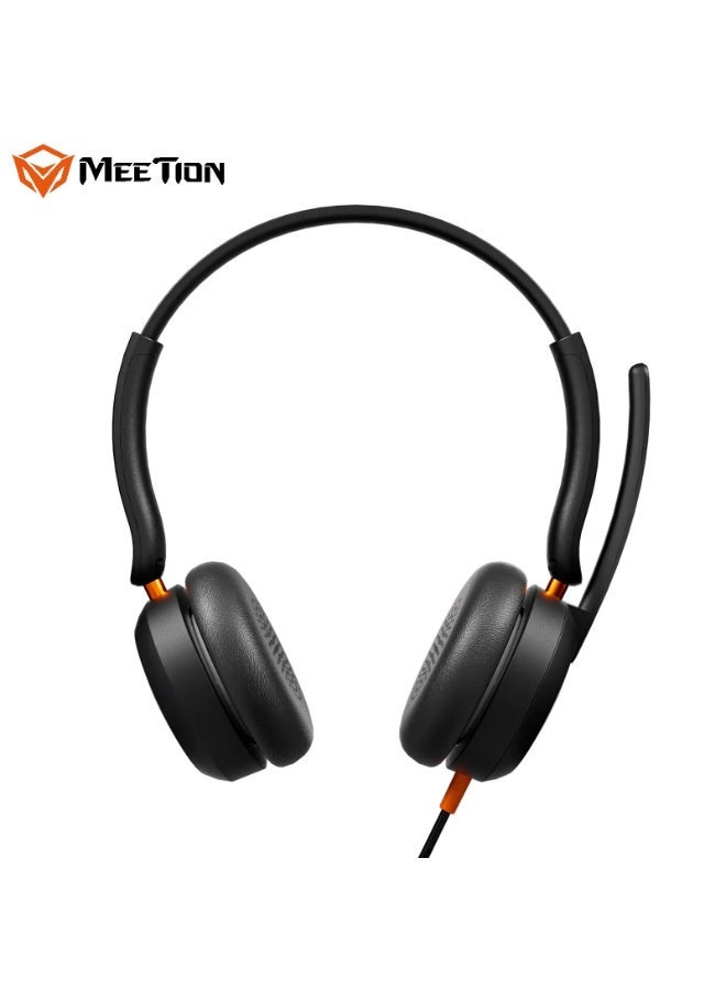 MEETION ENC USB Office Headset HP005U Plug & Play USB Connectivity 40mm Driver Flexible Microphone ENC Technology - Image 2