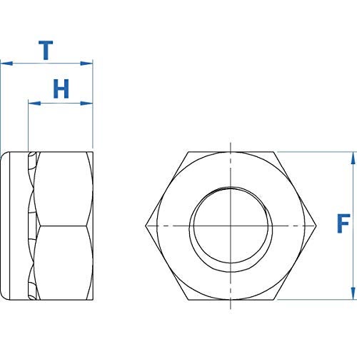 Fullerkreg Quantity 50Pcs 1/4-20 Nylon Insert Hex Lock Nuts, 18-8 Stainless Steel /SUS304/, Plain Finish, by Fullerkreg - Image 5