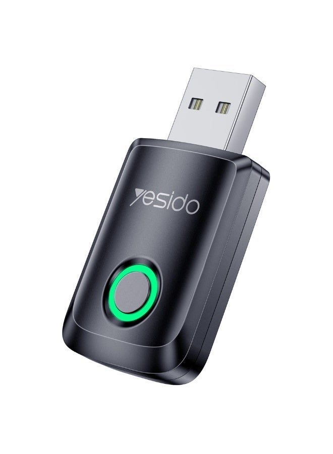 Yesido KM32 2-in-1 Dual-Core Wireless CarPlay & Android Auto Adapter Smart Dongle ABS Black - 1 Piece - Image 1