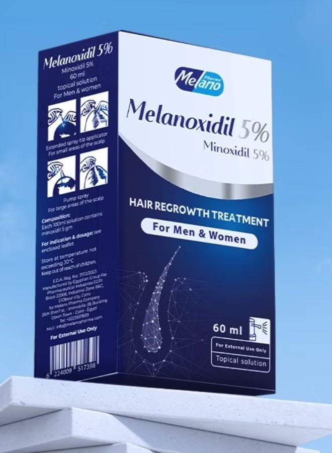 ميلانوفارما محلول ميلانوكسيديل موضعي 5%، 60 مل - Image 1