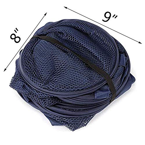 Benjunc 2 Pop-Up Laundry Hampers Foldable Mesh Laundry Baskets (Each With 2 Reinforced Handles)  Blue - Image 4