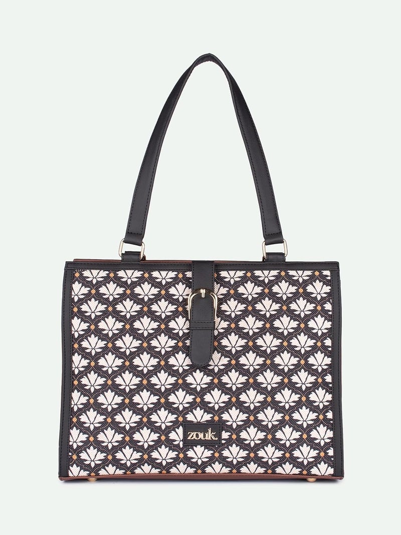 ZOUK حقيبة مكتب ريا كابور | تناسب حتى 15 بوصة لابتوب | حقيبة أنيقة للمكتب والسفر والاستخدام اليومي | مقاومة للماء | خفيفة الوزن وواسعة | - Image 4