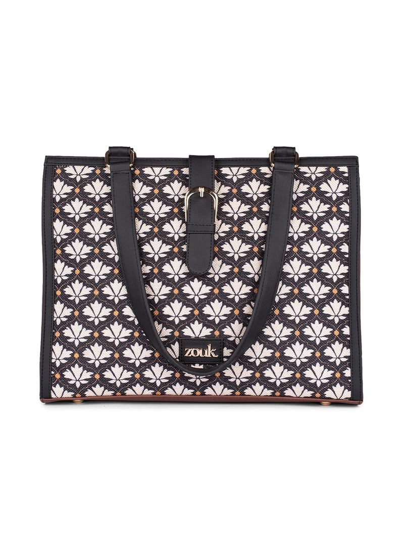 ZOUK حقيبة مكتب ريا كابور | تناسب حتى 15 بوصة لابتوب | حقيبة أنيقة للمكتب والسفر والاستخدام اليومي | مقاومة للماء | خفيفة الوزن وواسعة | - Image 1