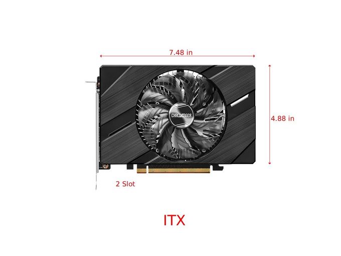 ASRock Intel Arc A380 Challenger Itx 6Gb Oc Graphics Card | Single Slot Itx | 2250 Mhz | 6Gb Gddr6 | Displayport 2.0 | Hdmi 2.0B | 0Db Cooling | 8K Support | 500W | Directx 12 Ultimate | Pcle 4.0 - Image 2