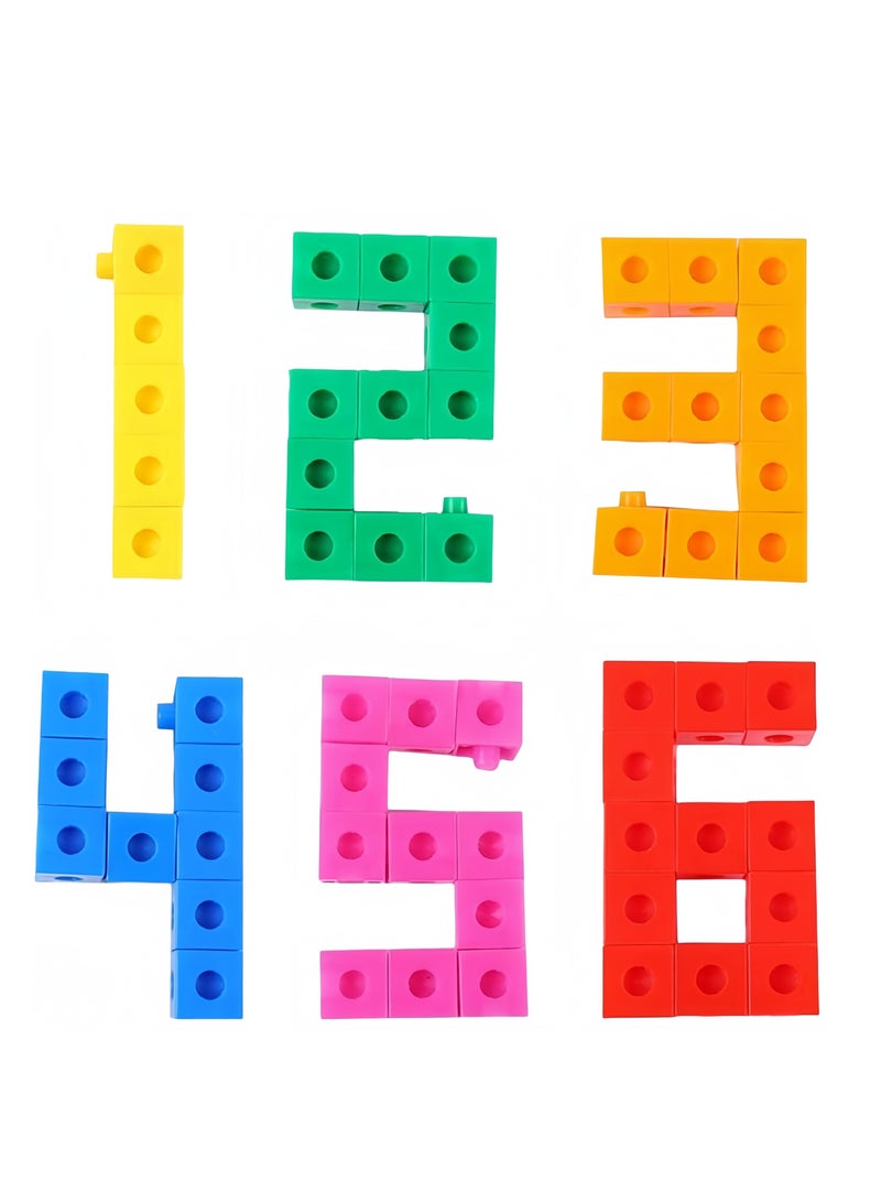Math Manipulatives for Kids Ages 3-8 | Linking Snap Cubes for Kindergarten  Elementary Counting Skills | Fun Learning Activities for School, Classroom, and Home | 100 Piece Cube Set, 10 Colors  - Image 5