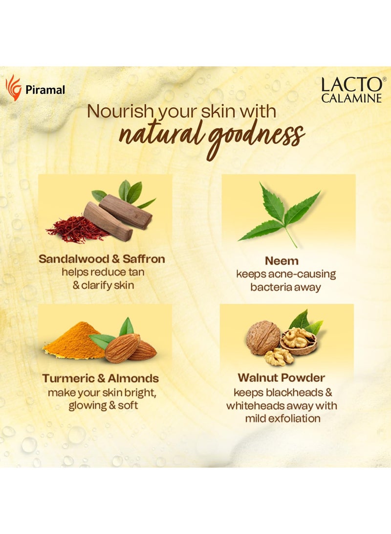 لاكتو كلامين غسول وجه أوبتان لبشرة متألقة مع خشب الصندل، الزعفران، النيم، اللوز والكركم، 100 مل عبوة واحدة - Image 2