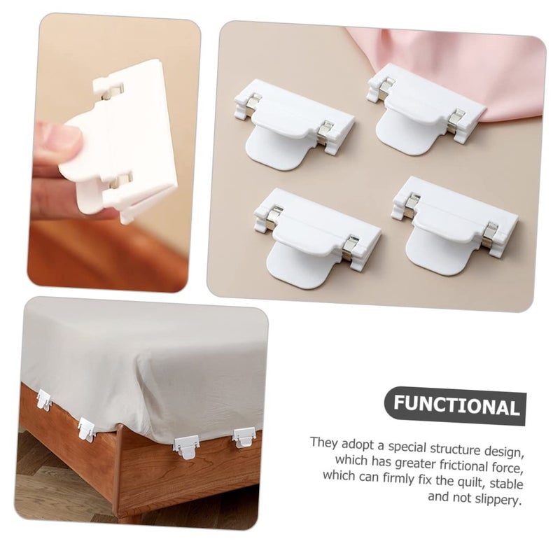 4Pcs Mattress Sheet Gripper Clips Non Slip Bed Sheet Fasteners Home Decor - Image 3