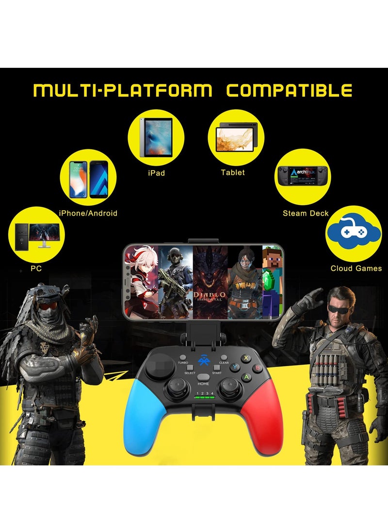 SOLARAE Mobile Gaming Controller for iOS, for Android, for iPad, Tablet, PC, Phone Wireless Controller for iPhone 14 13, for galaxy S22 21, Android Phones, for COD Mobile, for Genshin Impact, for Cloud Gaming - Image 3