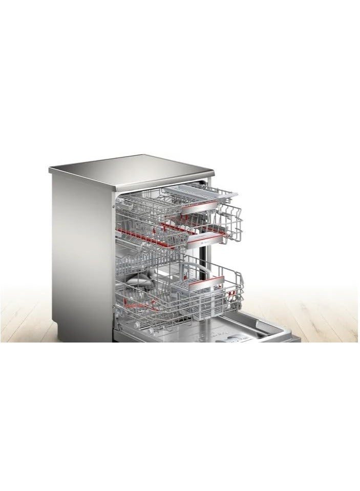BOSCH Series 8 Dishwasher 13 Place Settings, 8 Programs, Home Connect, Digital Display, 60 cm, Stainless, made in Germany 13 OZ 2400 W SMS8YDI82T silver - Image 4