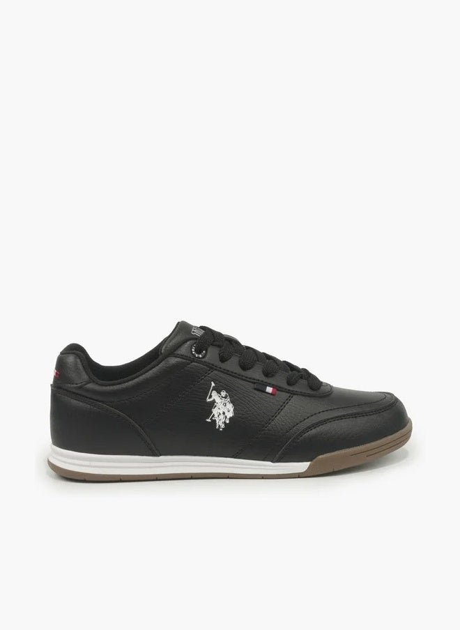 U.S. Polo Assn. Women CONO GLB 6FX Black Casual Sneakers with Gum Sole – Lace-Up Lifestyle Shoes - Image 1