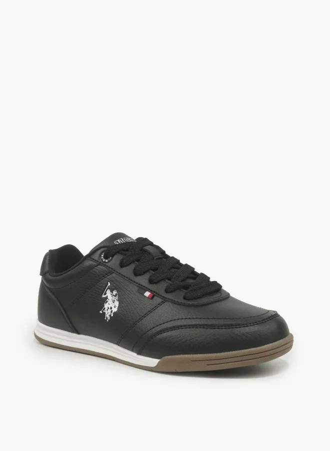 U.S. Polo Assn. black U.S. Polo Assn. Women CONO GLB 6FX Black Casual Sneakers with Gum Sole – Lace-Up Lifestyle Shoes  | Best Price UAE
