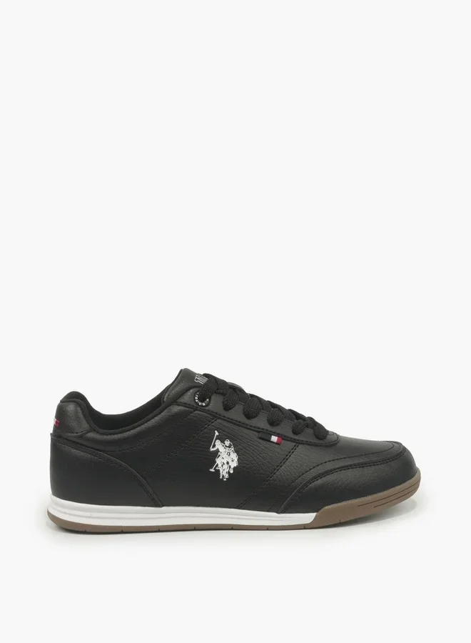 U.S. Polo Assn. black U.S. Polo Assn. Women CONO GLB 6FX Black Casual Sneakers with Gum Sole – Lace-Up Lifestyle Shoes  | Best Price UAE