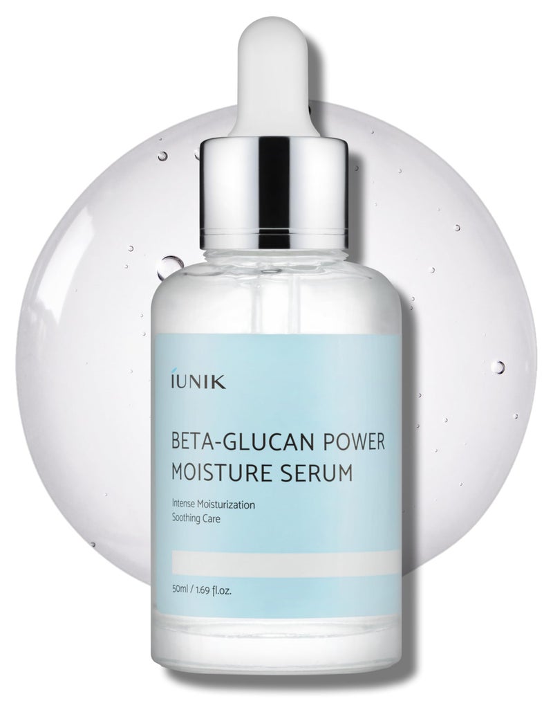 IUNIK BetaGlucan Power Deep Moisture Vegan Serum Intense Hydration Mushroom Yeast Extracts Naturallyderived Dry Mature Sagging Sensitive Skin Cell Regenerating Lifting Korean Skincare