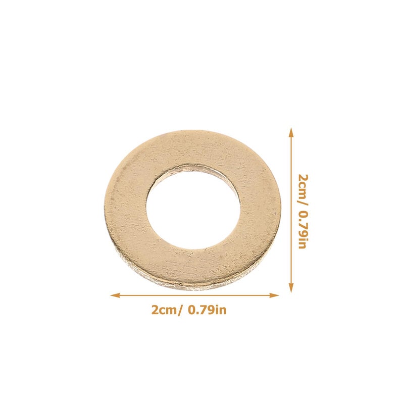 M10 X 20mm Flat Washer Assortment Kit 120pcs Nylon Brass Zinc Plated for Appliance Repair - Image 3