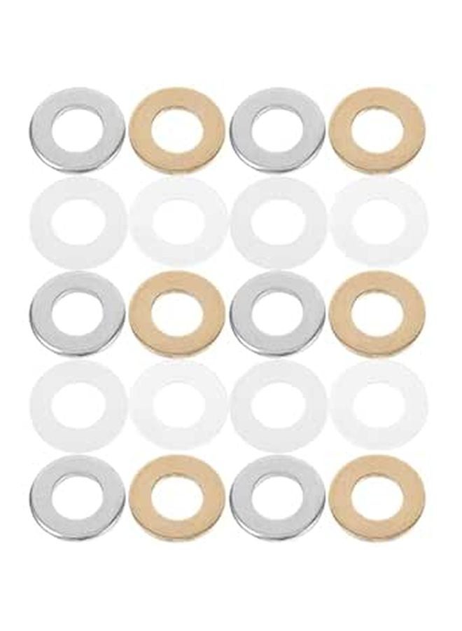 M10 X 20mm Flat Washer Assortment Kit 120pcs Nylon Brass Zinc Plated for Appliance Repair - Image 1