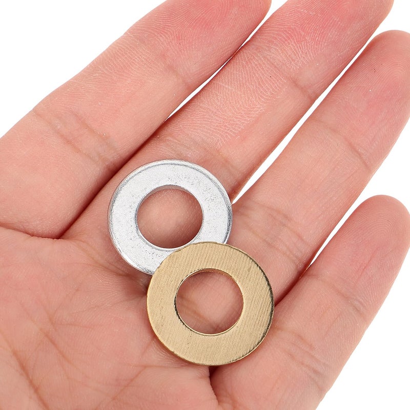 M10 X 20mm Flat Washer Assortment Kit 120pcs Nylon Brass Zinc Plated for Appliance Repair - Image 5