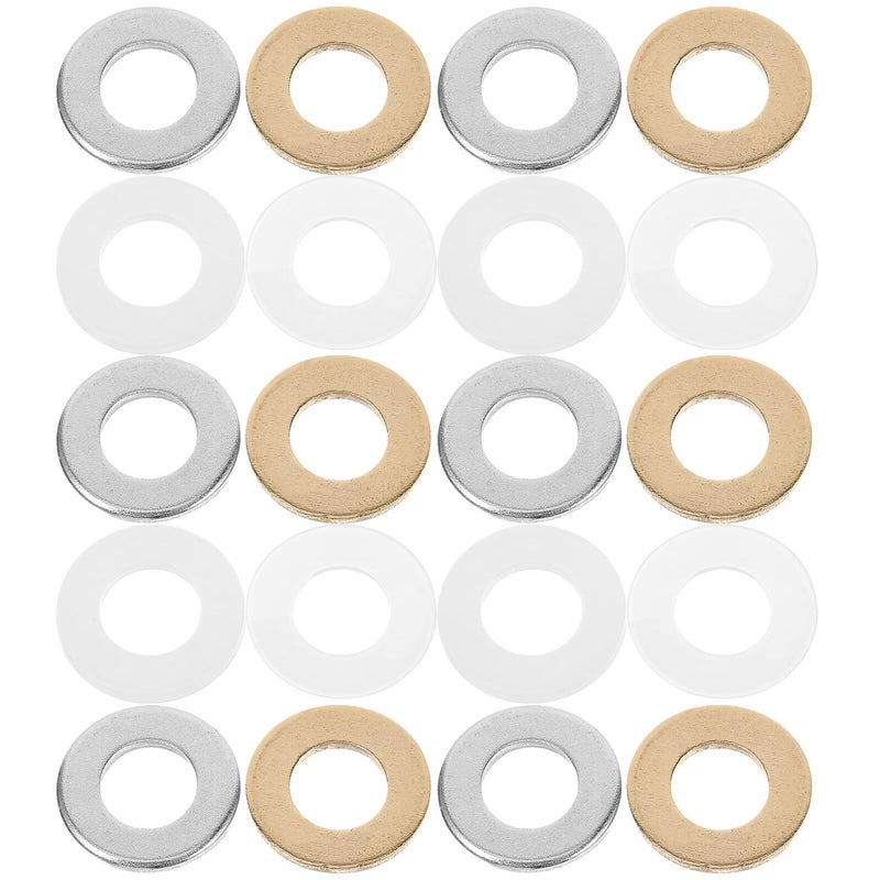 M10 X 20mm Flat Washer Assortment Kit 120pcs Nylon Brass Zinc Plated for Appliance Repair - Image 2