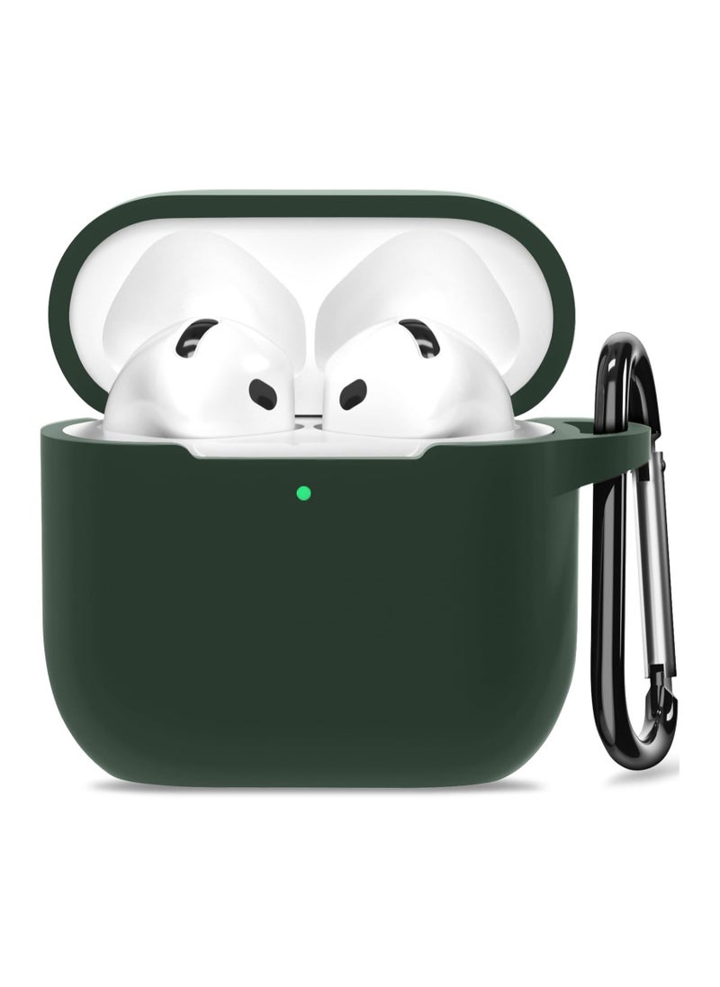 Generic - AirPods 4 Case, Silicone Case Cover Compatible with Apple AirPods 4th Generation, Dark Green - Image 1
