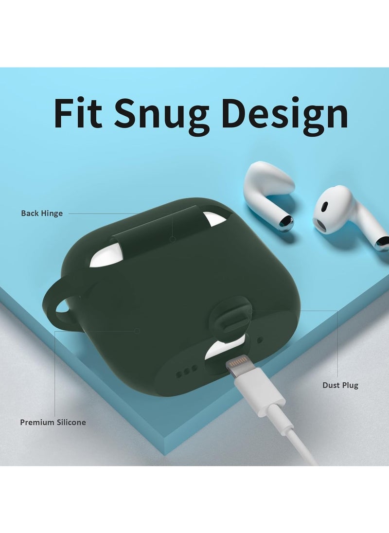 Generic - AirPods 4 Case, Silicone Case Cover Compatible with Apple AirPods 4th Generation, Dark Green - Image 1
