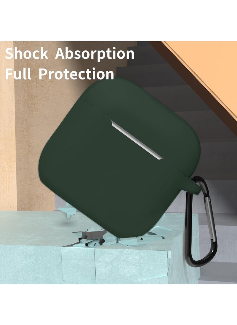 Generic - AirPods 4 Case, Silicone Case Cover Compatible with Apple AirPods 4th Generation, Dark Green - Image 1