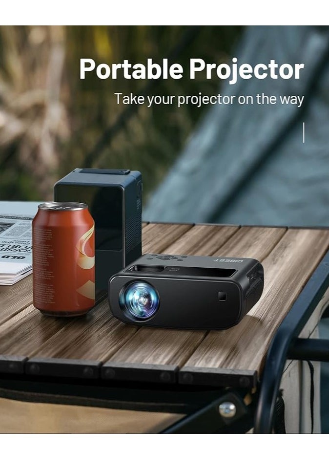 Generic - Projector, Cibest WiFi Mini Projector Full HD 1080P, 13000 Lux Portable projector Compatible with iOS/Android/Tablet/PC/TV Stick/USB (Bag and Tripod included) - Image 1